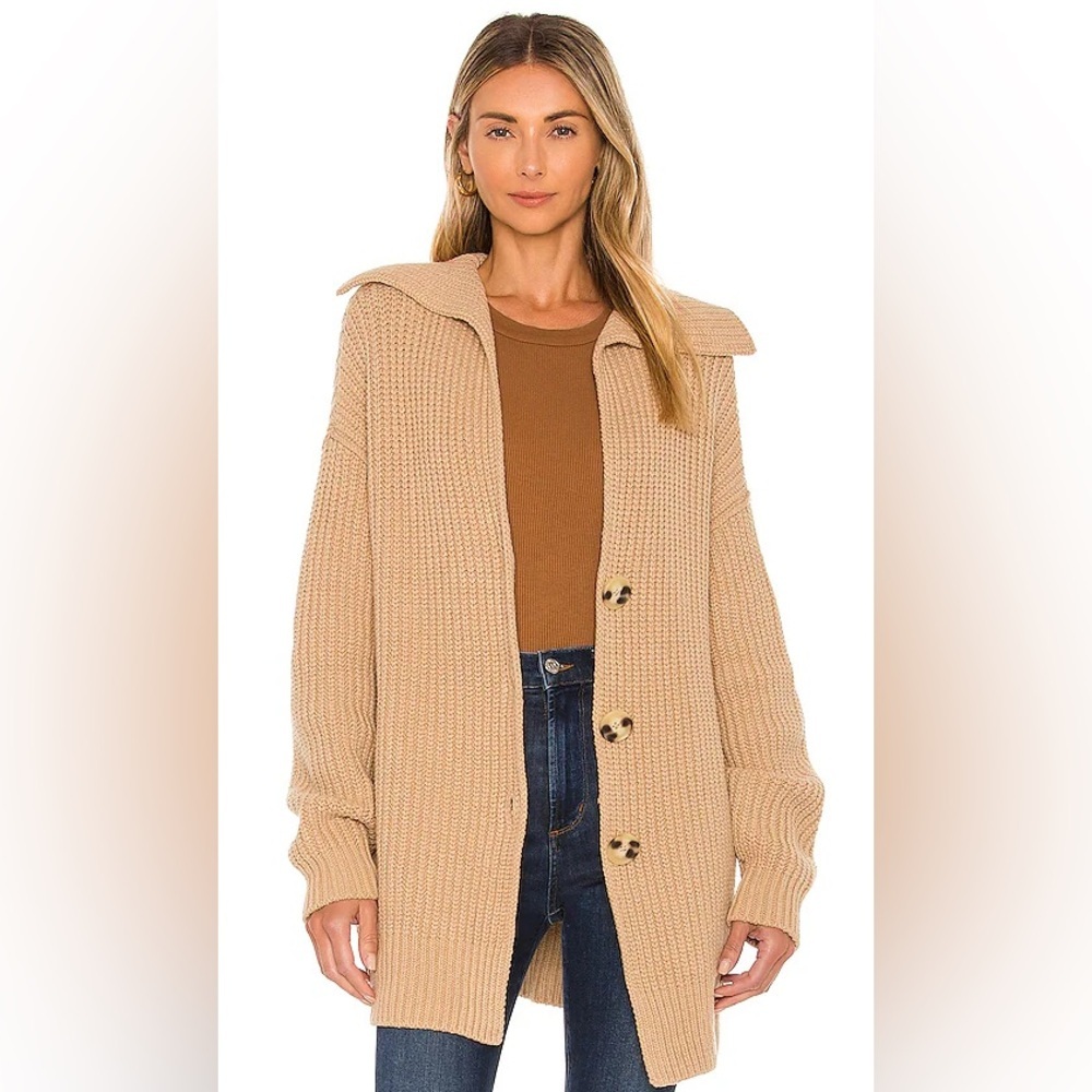 Free People Tan Cardigan Sweater